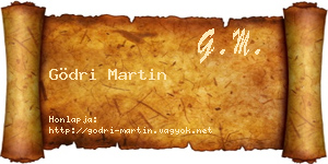 Gödri Martin névjegykártya